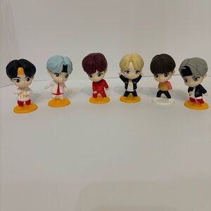 Colorful BTS McDonald’s Character Figurine Set of (6).